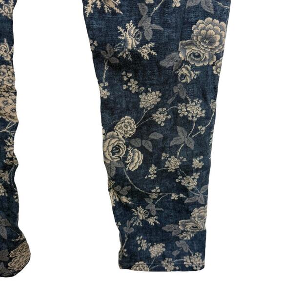 Lauren Ralph Lauren Stretch Cotton Floral Blue Jeans Mid Rise Straight Leg sz 6 - Picture 11 of 16